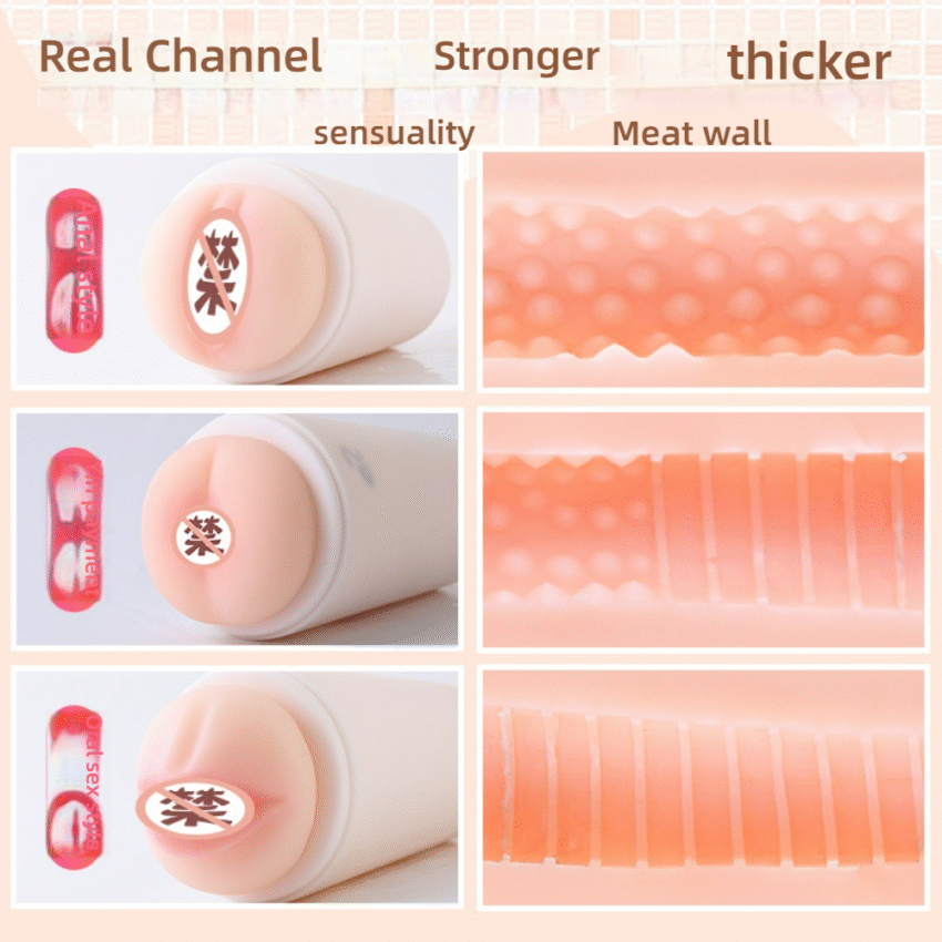 Boba Tea Male Masturbator Cup – Realistic Penis Stroker & Stamina Training Sleeve - Image 3