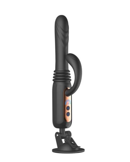 Telescopic female sex machine vibrator with suction cup for women