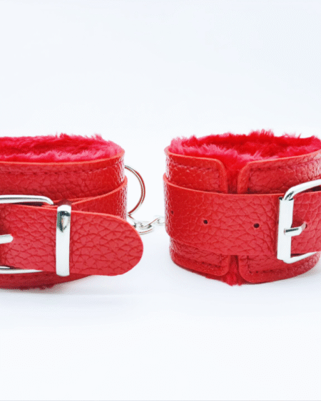 Sexy bondage leather plush handcuffs